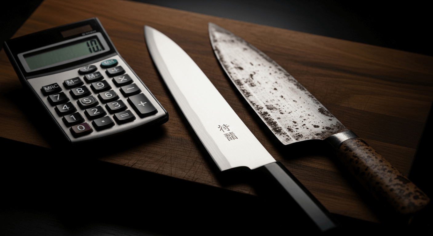 Combien coûte vraiment un mauvais couteau sur 10 ans ?