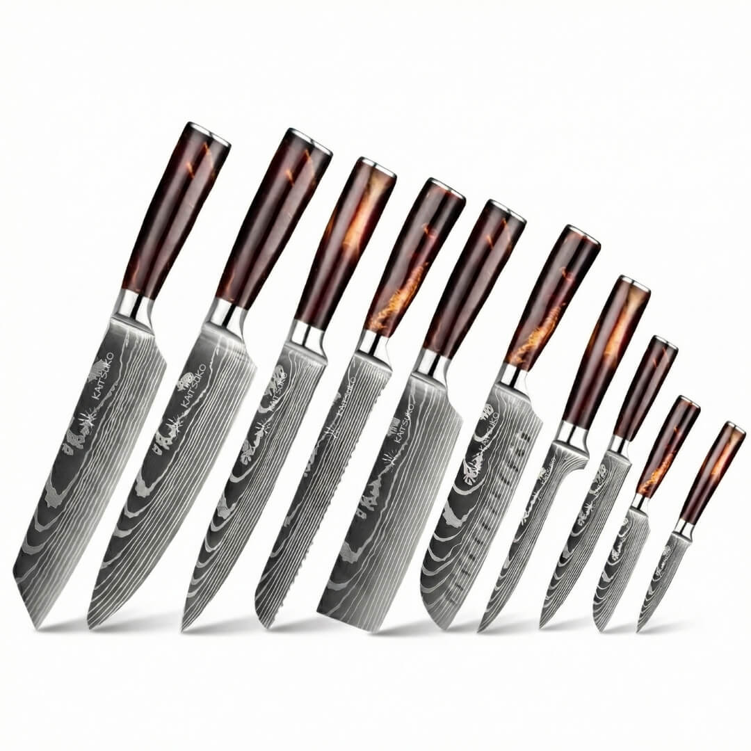 Set di 10 coltelli giapponesi - Chef Tanaka