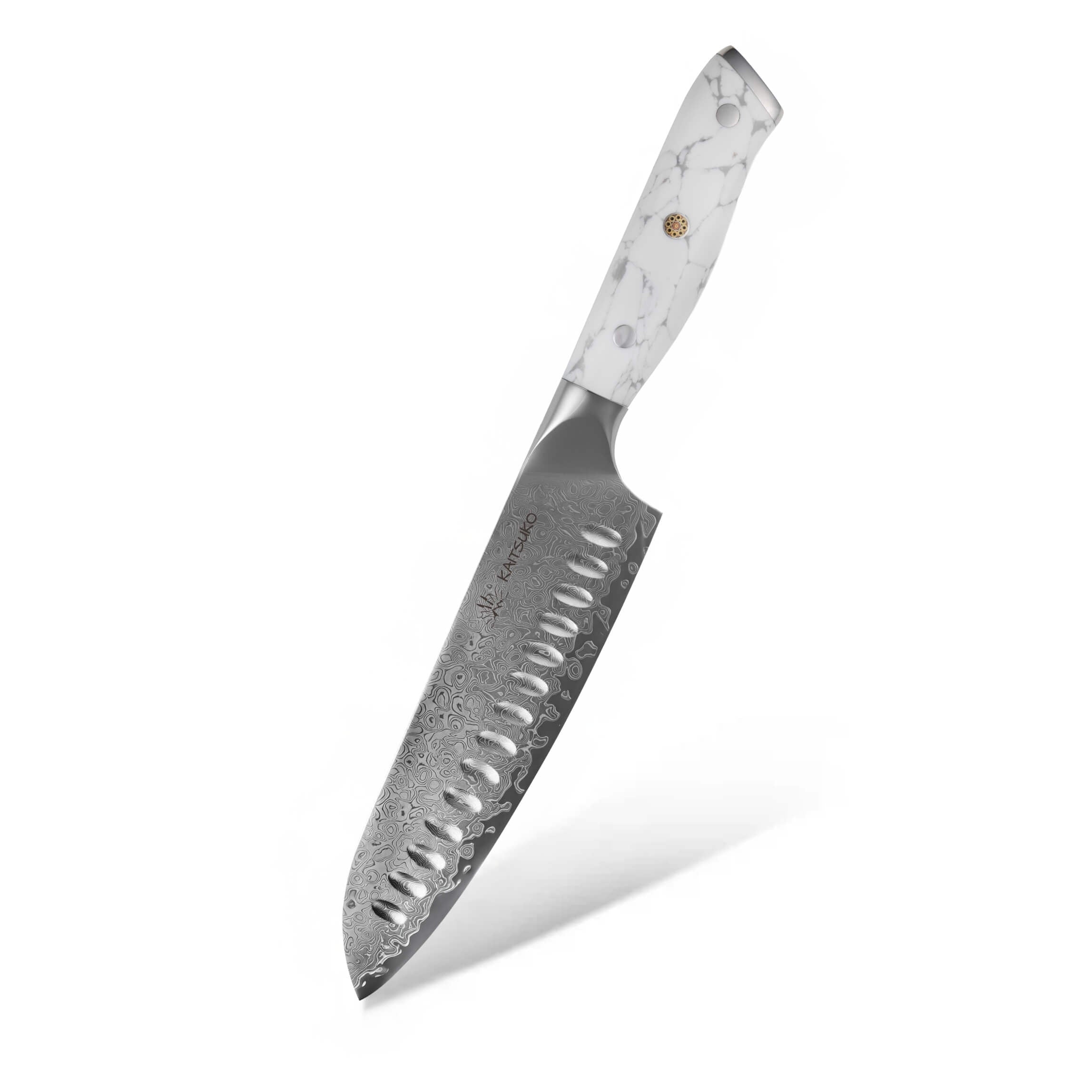 Couteau Santoku Pierre Blanche Kaitsuko