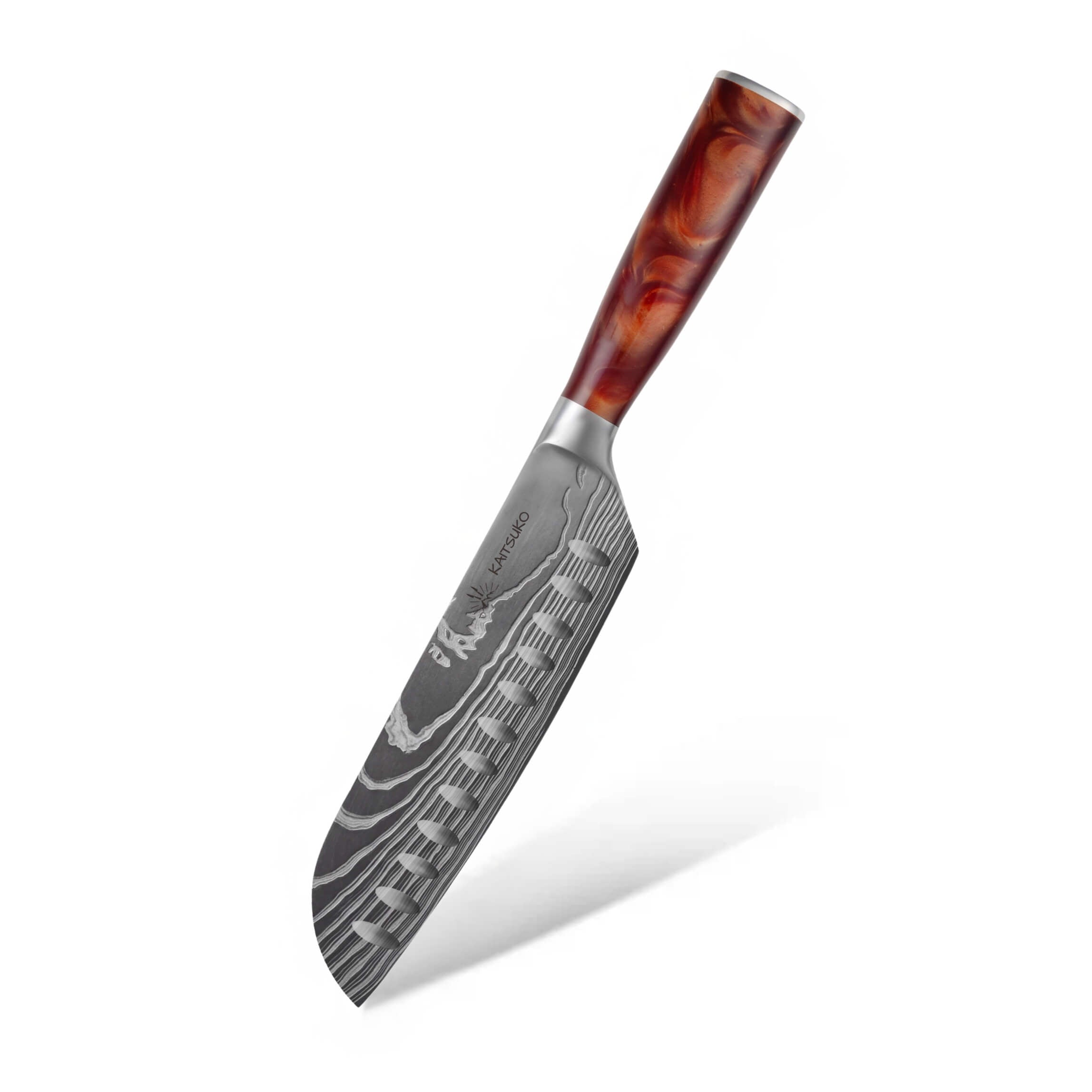 Couteau polyvalent Santoku collection Chef Tanaka terre de feu