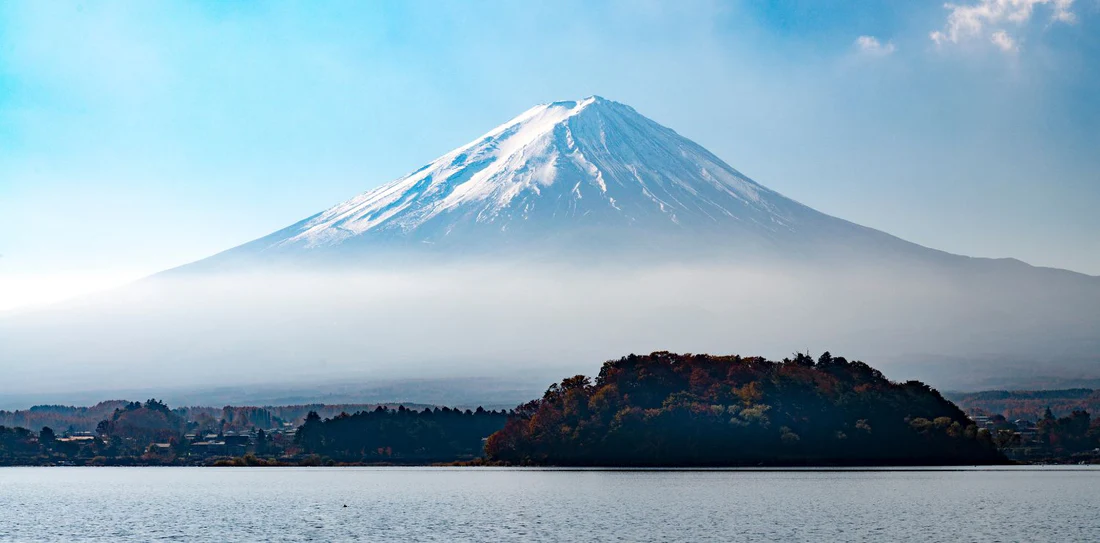 La vetta del Monte Fuji in Giappone