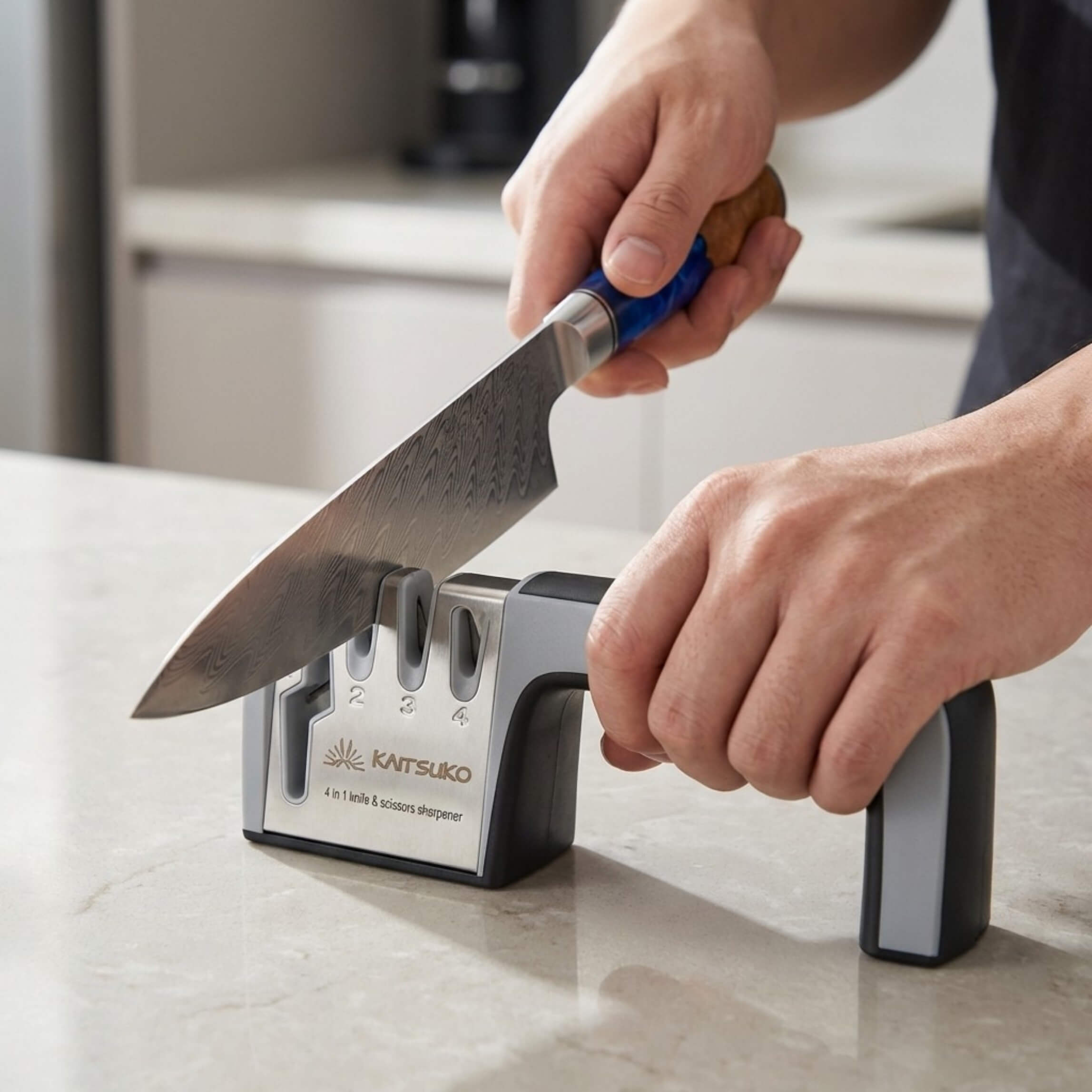 Affilatore Premium - 4 Fessure - Acciaio Inossidabile