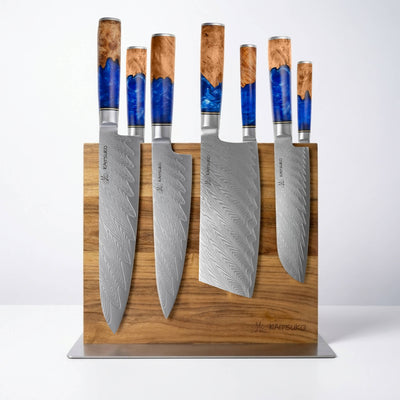Blocco Coltelli Doppia Faccia in Legno