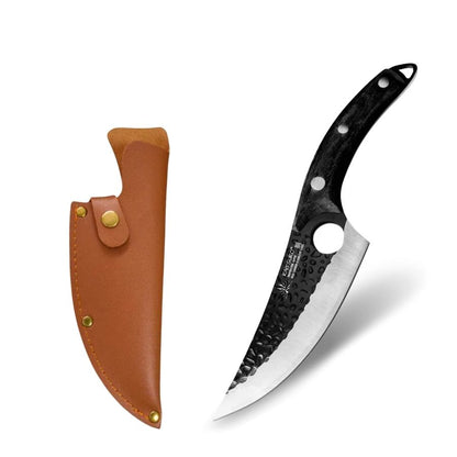 Coltello nero giapponese nordico coniato in acciaio