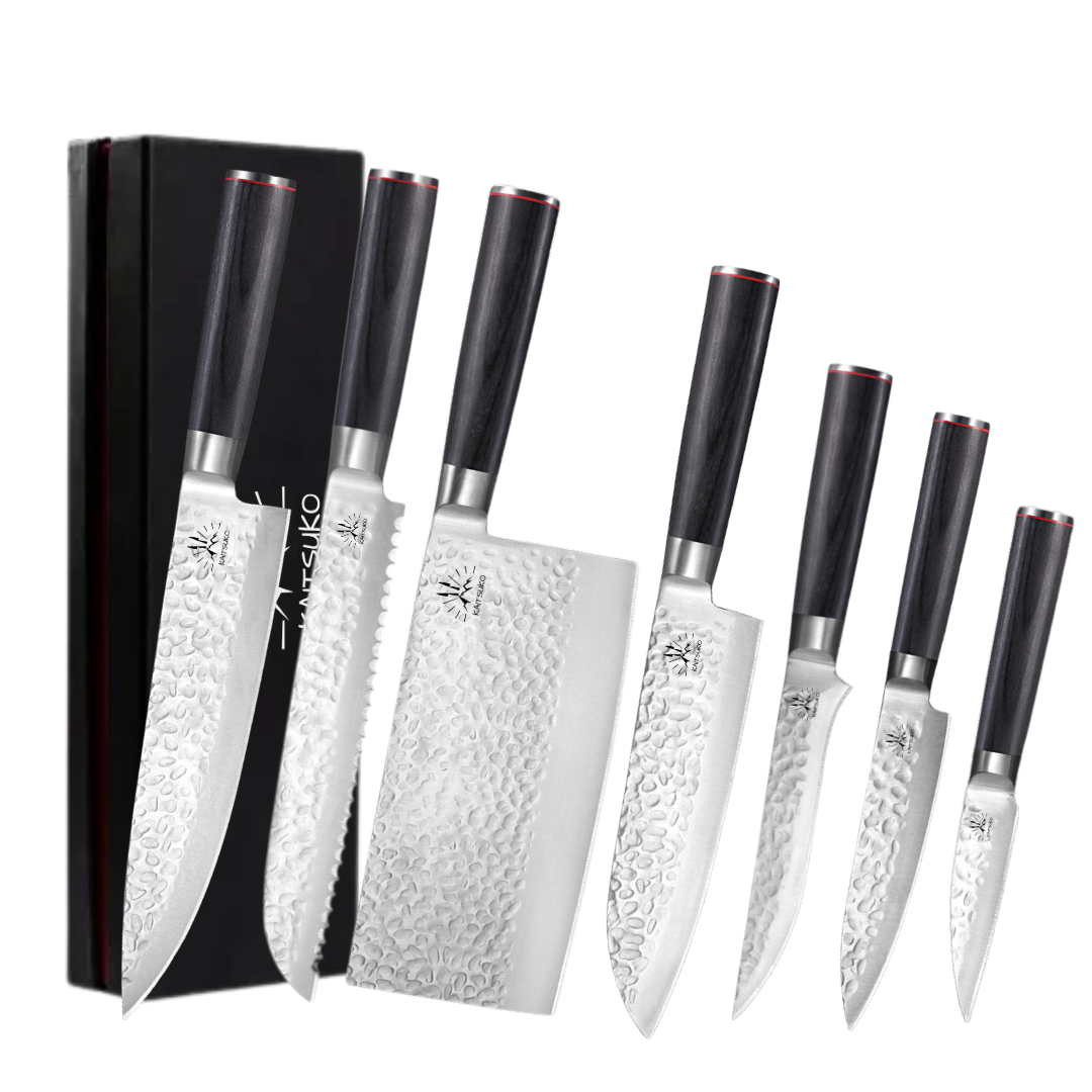 Set di 7 coltelli, stile giapponese - Kaito
