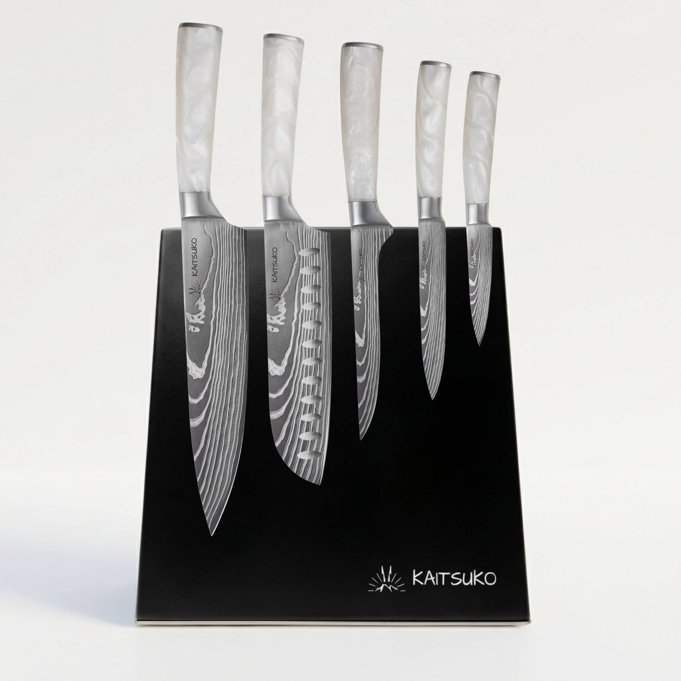 Support à couteaux magnétique noir - socle inox