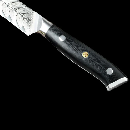 coltello da cucina con manico in legno nero di alta qualità